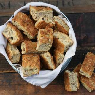 Bran and muesli buttermilk rusks with seeds