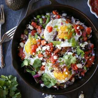 Sweet Potato Huevos Rancheros Nachos