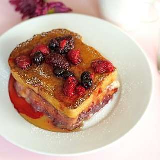 Stuffed French Toast with Brie and Berries