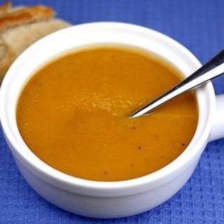 Roasted Butternut Squash and Sweet Potato Soup