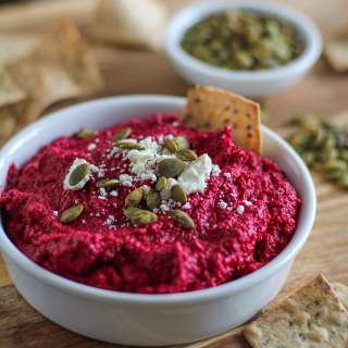 Roasted Beet and Garlic Hummus