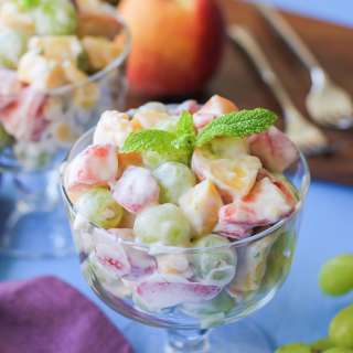 Fruit Salad with Lemon Coconut Whipped Cream
