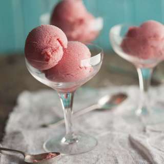 Cranberry and orange sorbet