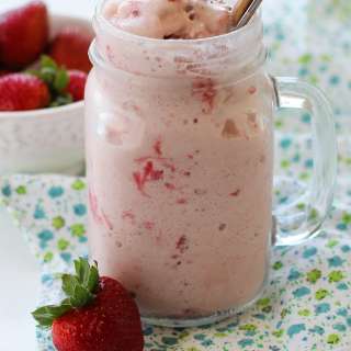 Roasted Strawberry Coconut Milk Ice Cream (Vegan)