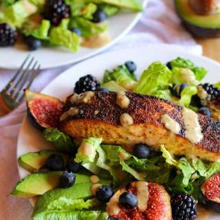 Salmon and Fig Salad with Green Goddess Dressing