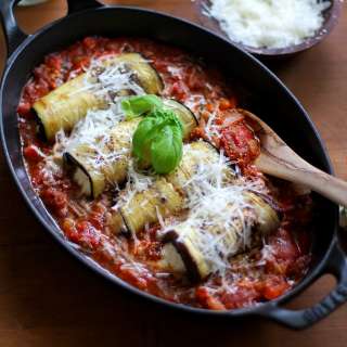 Eggplant Involtini with Moroccan Marinara Sauce