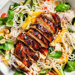 Grilled Chicken and Vermicelli Noodle Salad