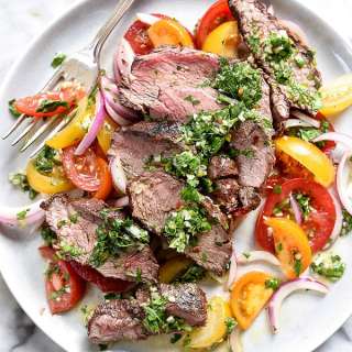 Grilled Skirt Steak with Chimichurri