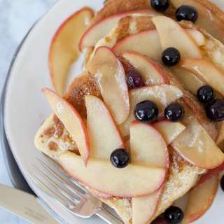 Apple French Toast with Blueberries