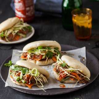 Gua bao with hoisin and ginger pulled pork