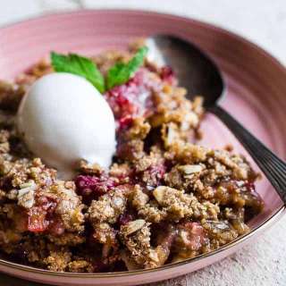 Gluten-Free Rhubarb Crisp With Strawberries