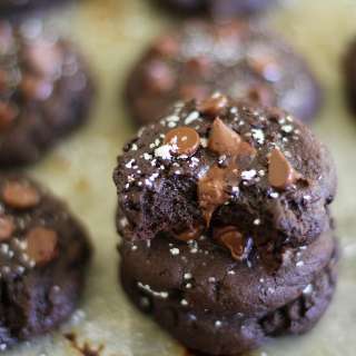 Gluten-Free Salted Double Chocolate Buckwheat Cookies