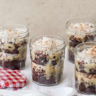 German Chocolate Brownies In a Jar