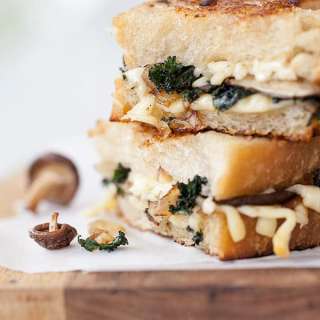 Mushroom and Kale Grilled Cheese Sandwich