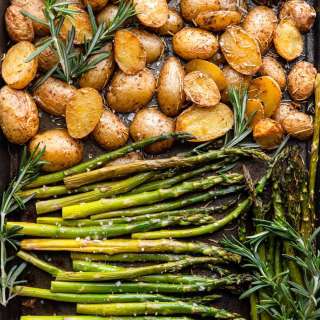 Roasted Potatoes and Asparagus