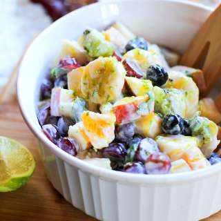 Zesty Fruit Salad with Coconut Milk and Basil