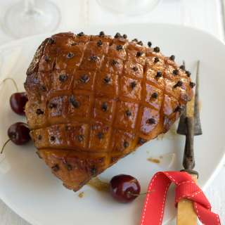 Gammon cooked in coke with a spicy honey mustard glaze