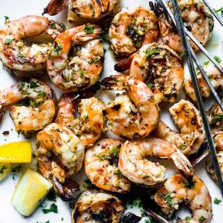 Garlic Grilled Shrimp Skewers