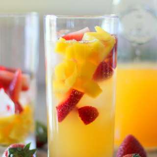 Strawberry Orange Mango Kombucha Mocktails