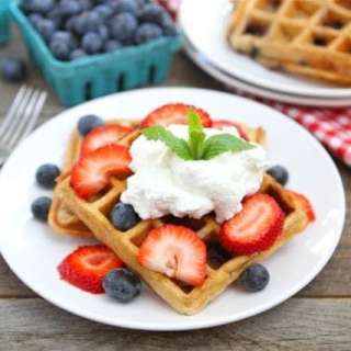 Blueberry Yogurt Waffles
