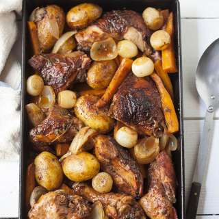 Roast red wine chicken