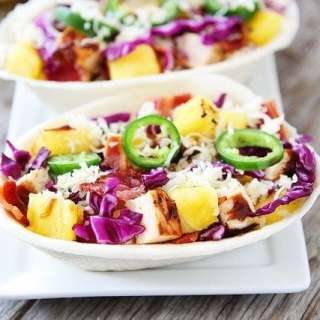 Grilled BBQ Chicken and Pineapple Tacos