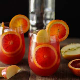 Winter Sangria with Pomegranate, Blood Orange, and Apple