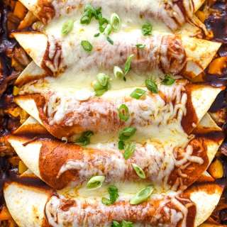 Beef and Butternut Squash Enchiladas