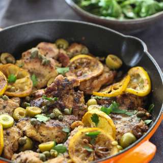 Sautéed Chicken with Olives, Capers and Lemons