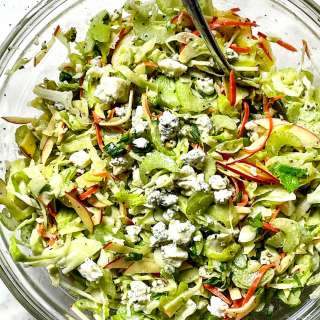 Celery Slaw with Apple and Blue Cheese