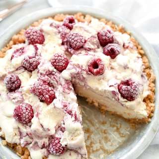 4 Ingredient Ice Cream Pie with Peanut Butter Krispie Crust