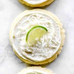 Coconut and Lime Frosted Soft Sugar Cookies