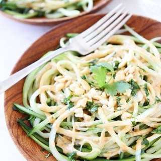 Cucumber Noodles with Peanut Sauce
