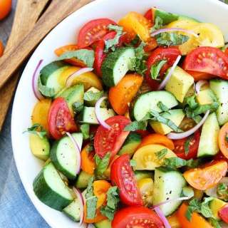 Tomato Cucumber Avocado Salad