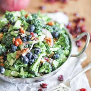 Broccoli Salad with Honey-Toasted Walnuts