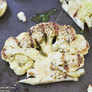 Grilled Cauliflower Steaks with Pesto