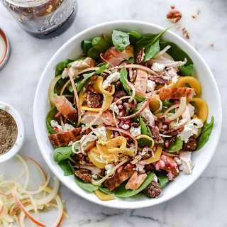 Spiralized Butternut Squash and Apple Salad with Turkey