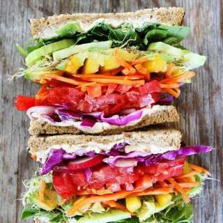 Rainbow Vegetable Sandwich