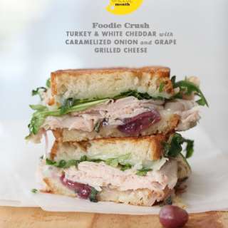 Turkey and White Cheddar with Caramelized Onion & Grape Grilled Cheese