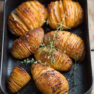 Hasselback potatoes with chipotle butter