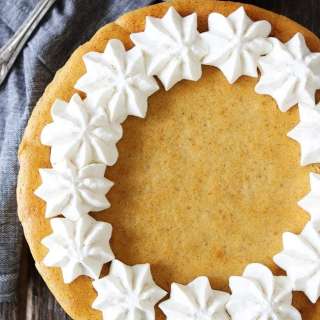 Pumpkin Cheesecake with Brown Butter Gingersnap Crust