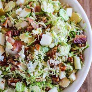 Brussels Sprout Salad with Warm Bacon Vinaigrette