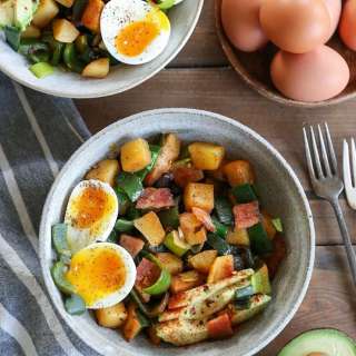 Rutabaga Hash with Chiles and Crispy Bacon