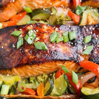 Teriyaki Salmon & Roasted Vegetables