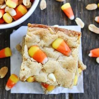 Peanut Butter Candy Corn Blondies