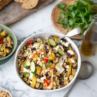 Roasted vegetable and couscous salad