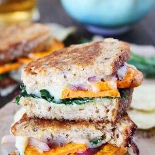 Sweet Potato and Kale Grilled Cheese