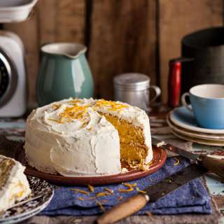 Orange cake with orange buttercream