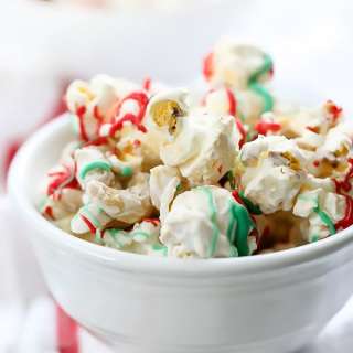 White Chocolate Peppermint Popcorn