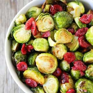 Cranberry Orange Roasted Brussels Sprouts